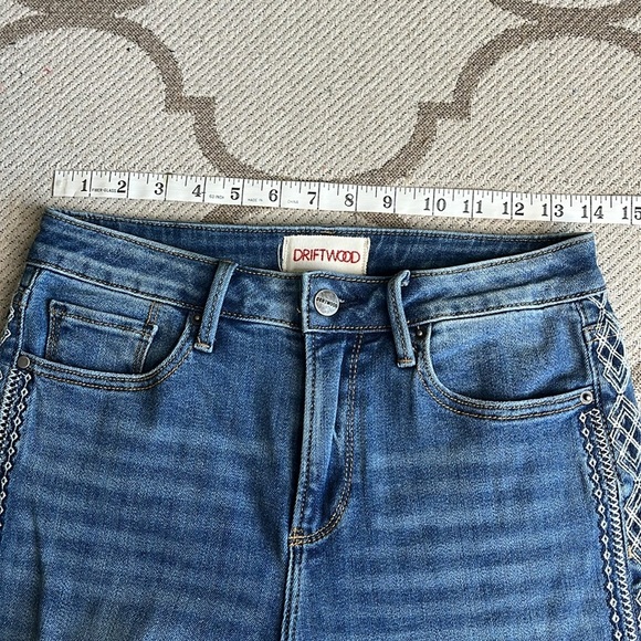 Driftwood Jackie Embroidered Skinny Jeans Womens Size 26‎ Blue - Picture 6 of 16